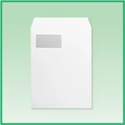 画像1: 角A4/窓付き/テープ付き/透けないケント100/1色印刷/2000枚